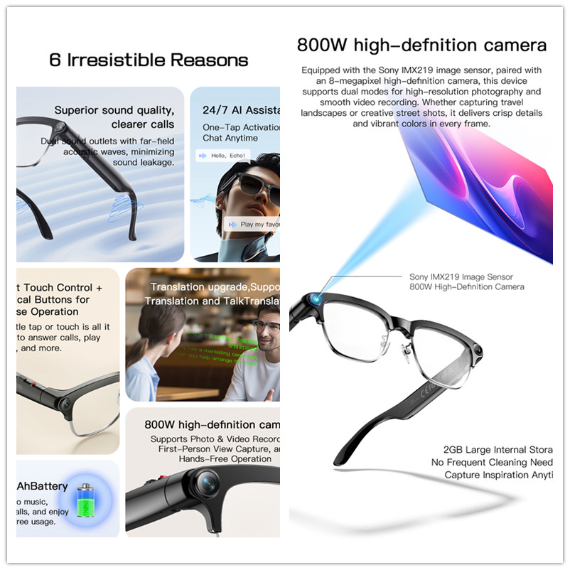 2026 New 8MP Ultra-Wide HD Cam - огляд і ціна Smart Glasses Lens