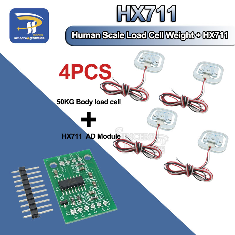 4Pcs 50kg Human Scale Load Cel - огляд і ціна Muscle Sensor Emg